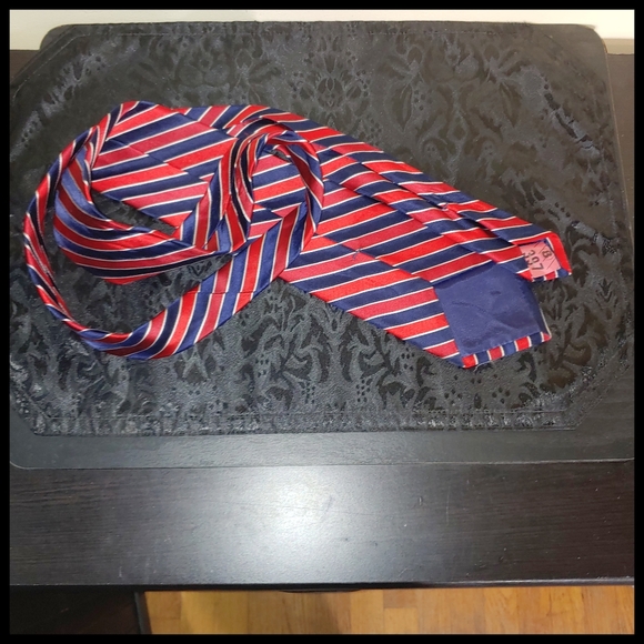 Red White and Blue Diagonal Tie - Picture 2 of 4